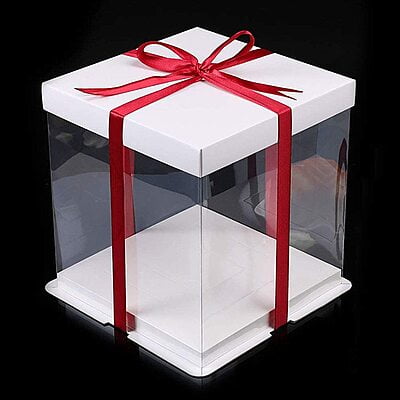 Crystal Cake Boxes 2 tier
